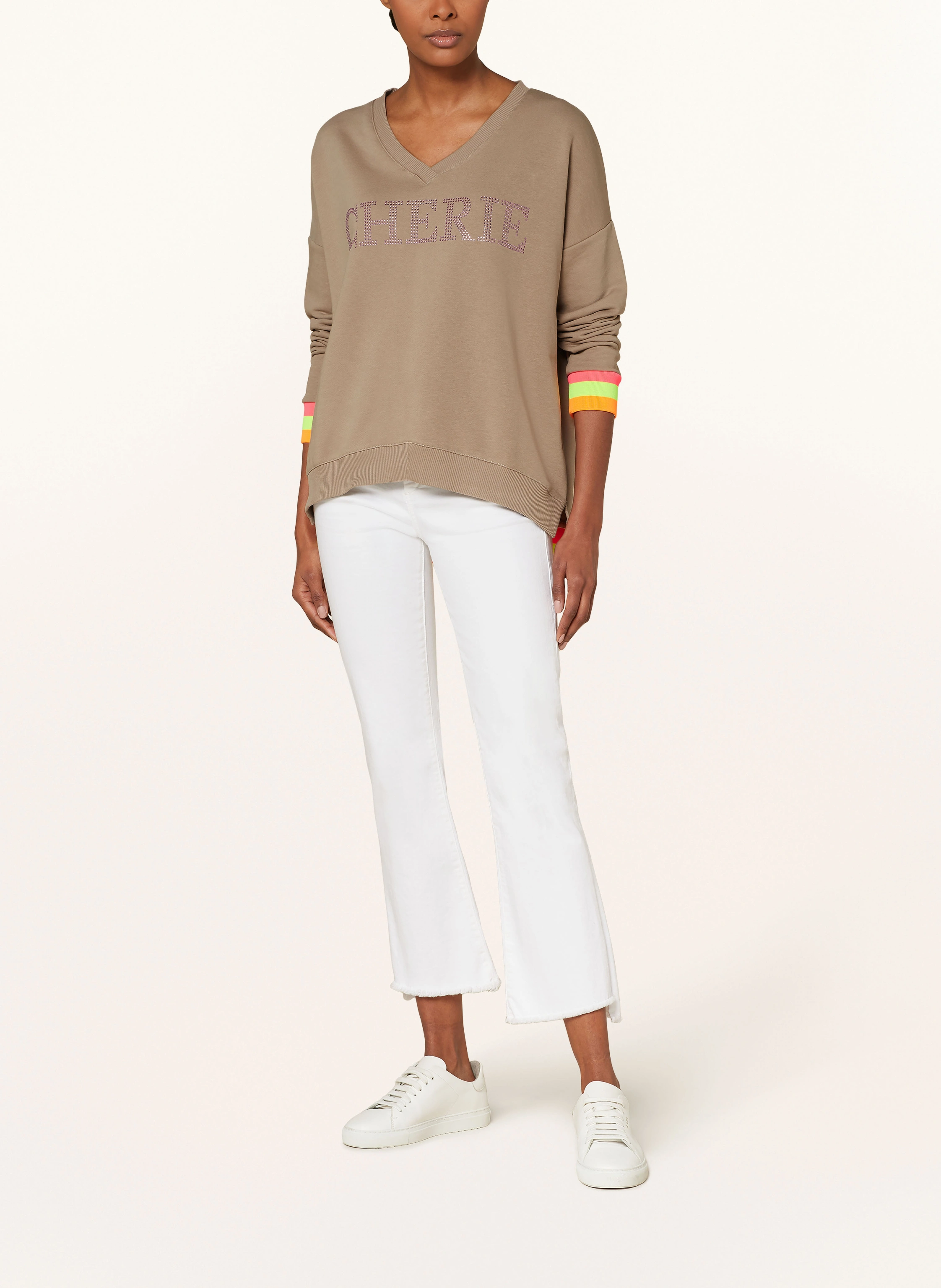 miss goodlife Sweatshirt mit Schmucksteinen