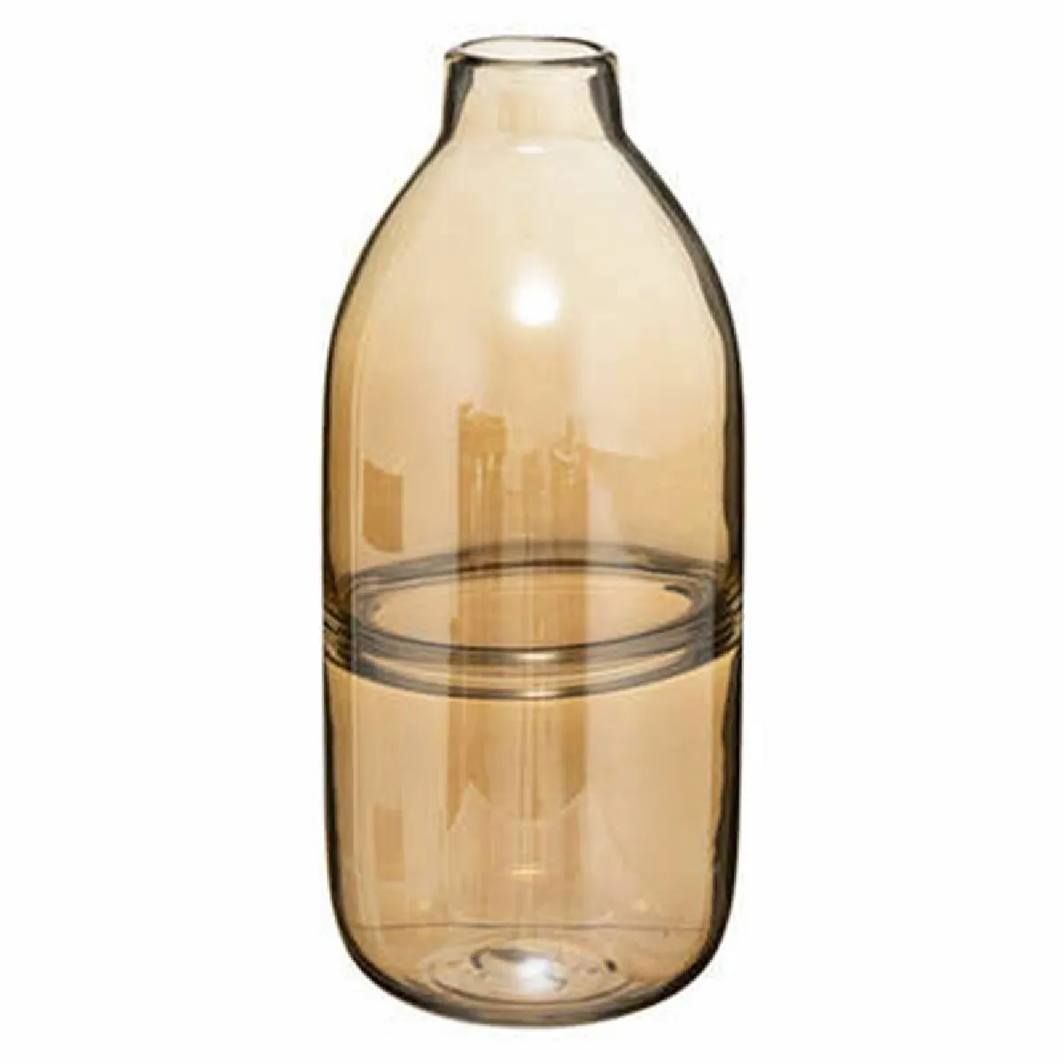 Vase Design Bouteille Verre Ambre