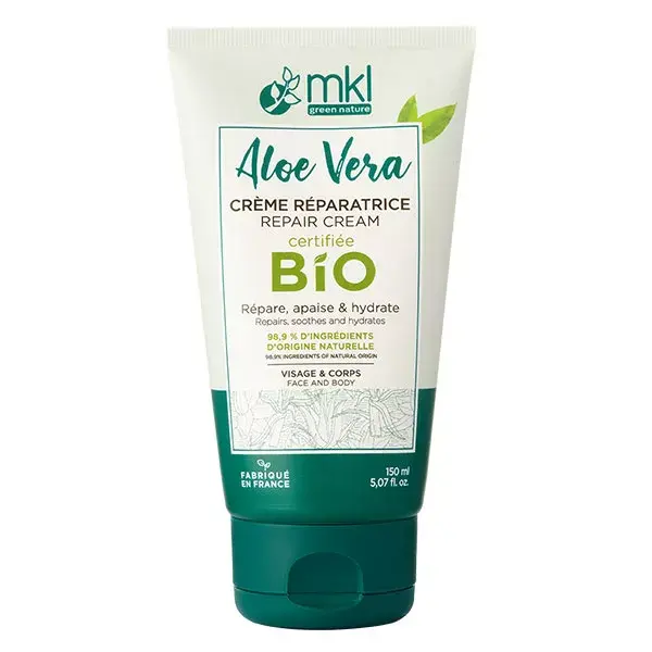 Creme Corporal Reparador Orgânico de Aloe Vera MKL Green Nature 150ml