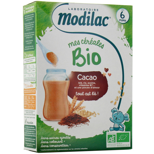 Modilac céréales bio pour bébé - Dès 6 mois