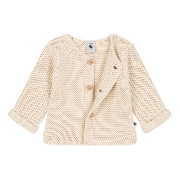 Petit Bateau Cardigan Point Mousse | Ecru