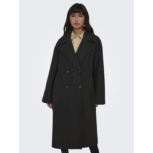 ONLY Wembley Oversize Frakke, Dark Grey Melange, 40