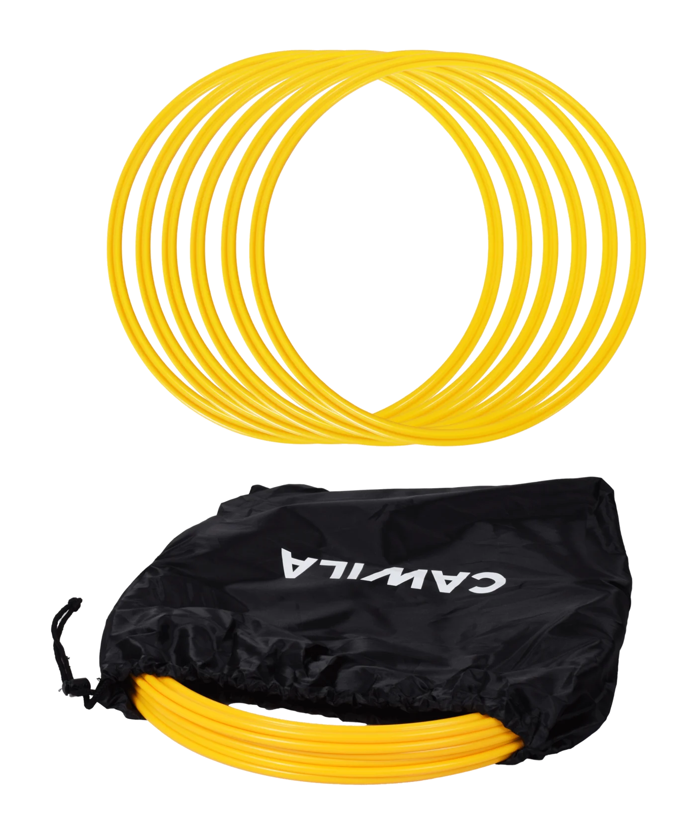 Cawila Koordinationsringe 50cm | 6er Set | Gelb | inklusive Tasche