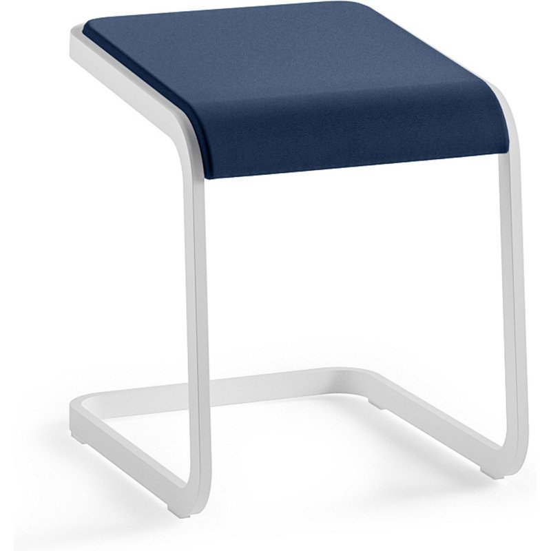 Tabouret bas Taglio piétement blanc