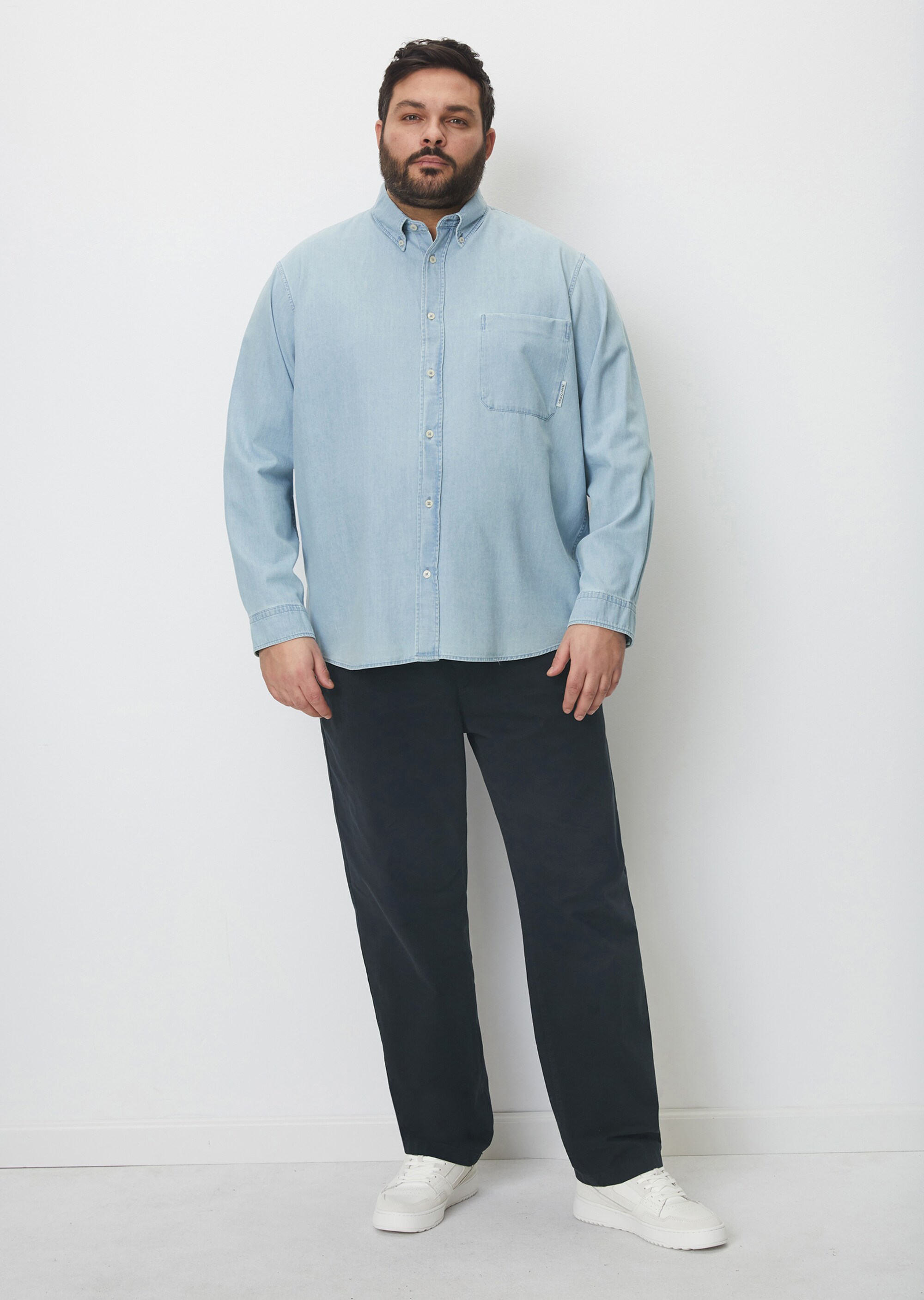 Jeanshemd regular aus leichtem Bio-Baumwoll-Denim