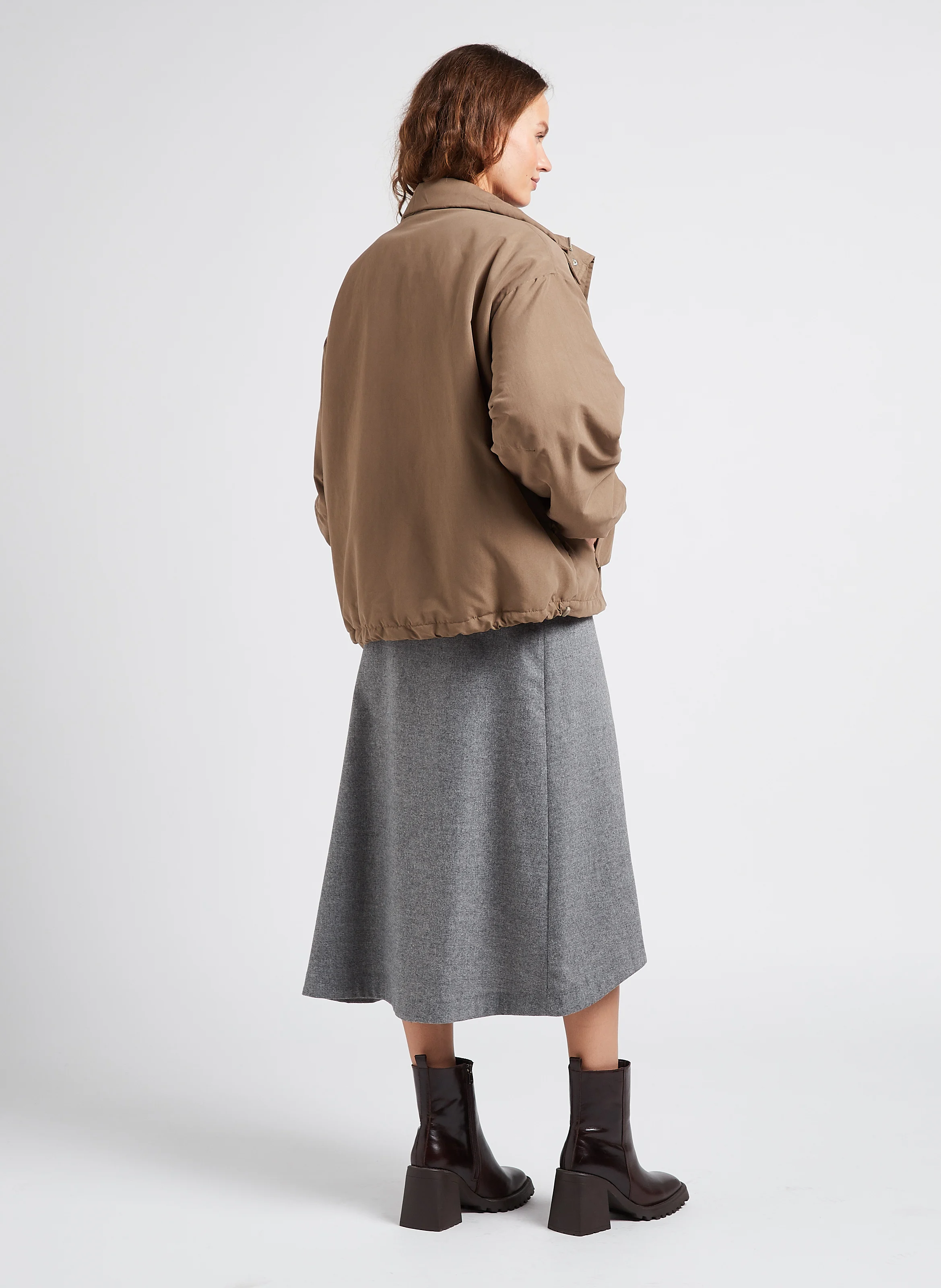 HARDIN - Veste ample col montant| Beige