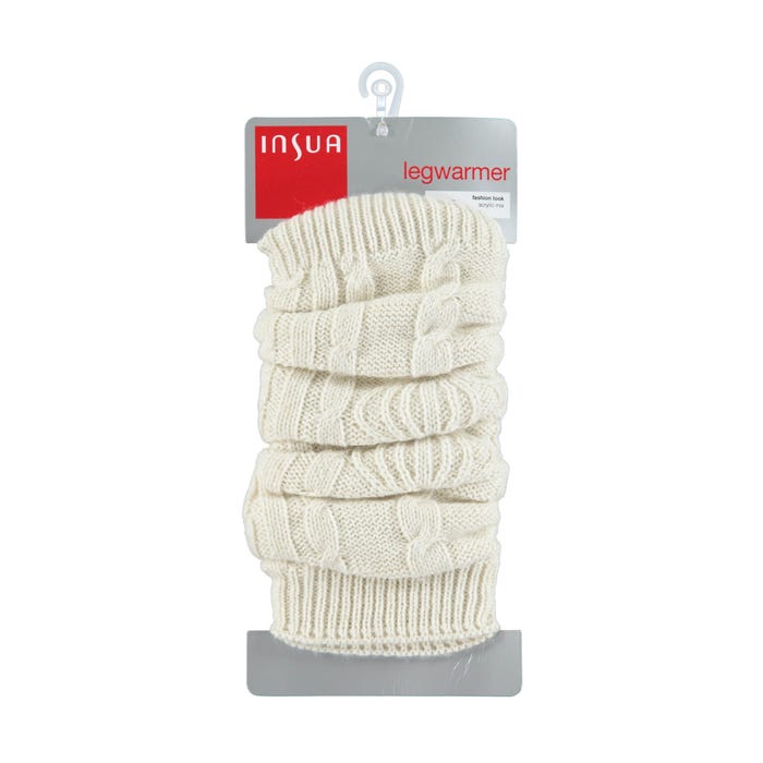 inSua-Wollen beenwarmers met kabelpatroon