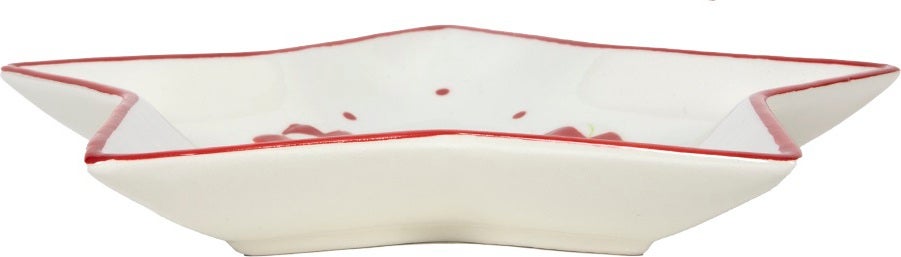Dinerbord ster met Gingerhuis wit 26,5 x 25,5 x 3,5 cm