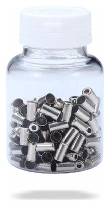 Lot de 150 Butées de Gaine BBB CableEnd Workshop en Cuivre 5mm Argent