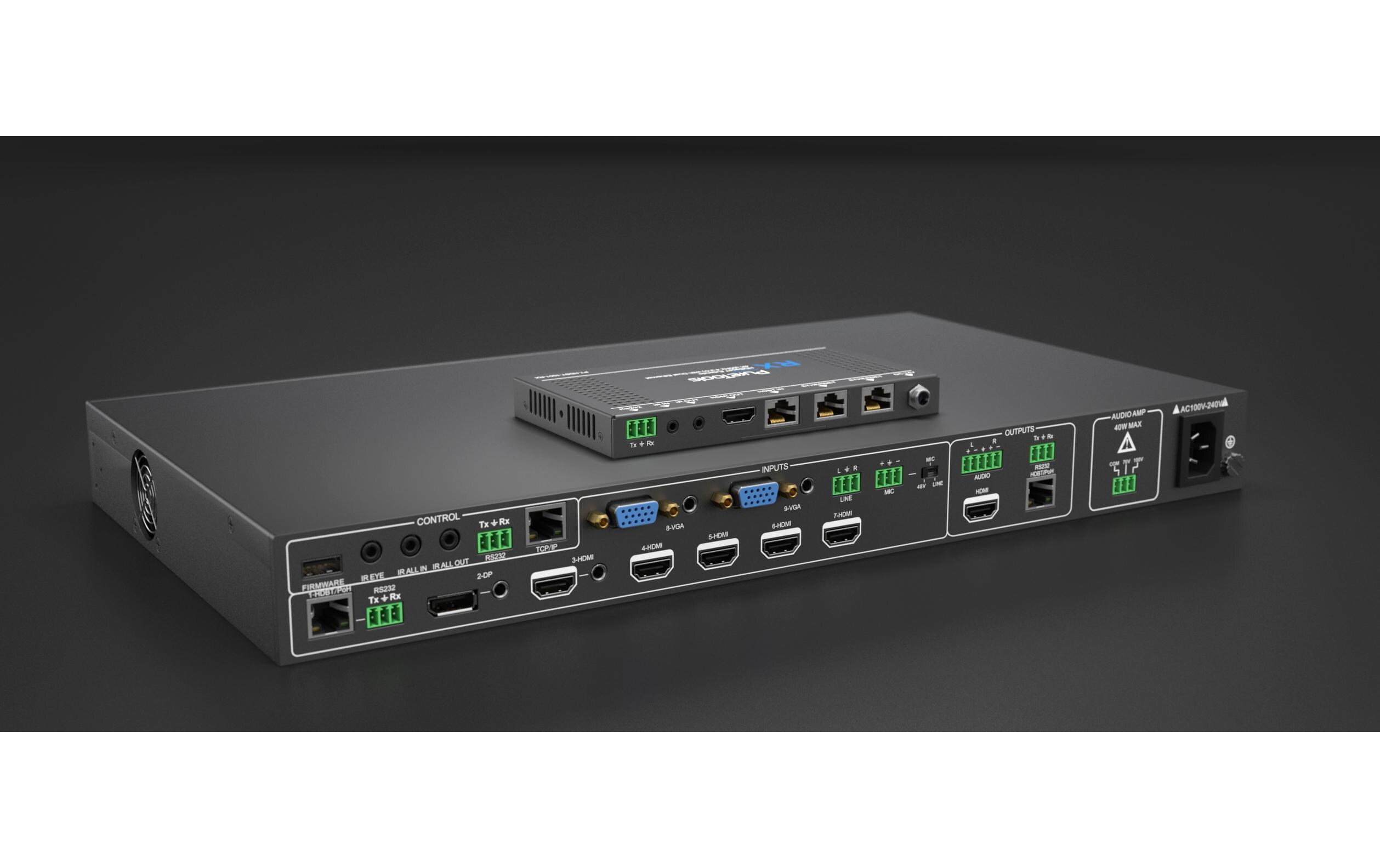 Presentation Switcher PT-PSW-92 Multiformat<br>9x2 4K Multiformat Presentation Switcher mit Scaler Set