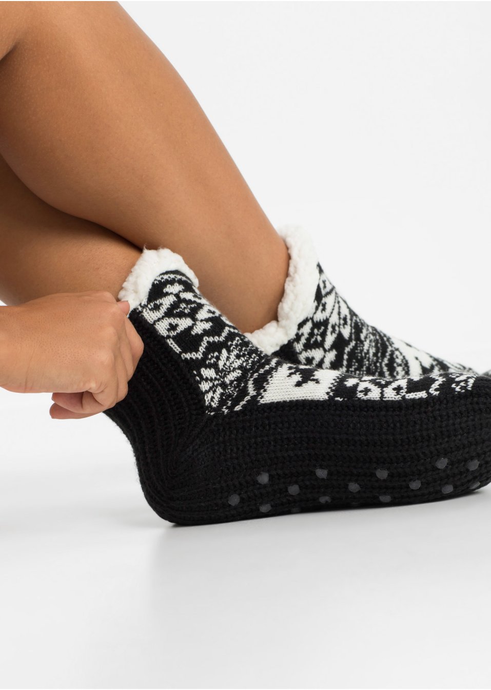 Mi-chaussettes douillettes avec doublure peluche