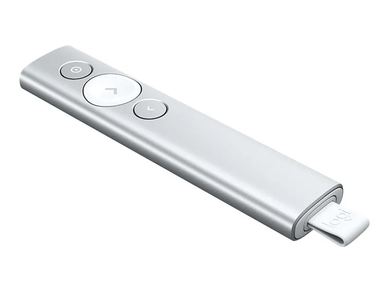 Logitech Spotlight - Fjernbetjening til præsentation - 3 knapper - sølv