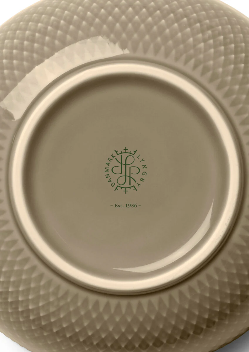 Lyngby Porcelæn  Rhombe Earth Skål, clay - Ø15.5 cm.