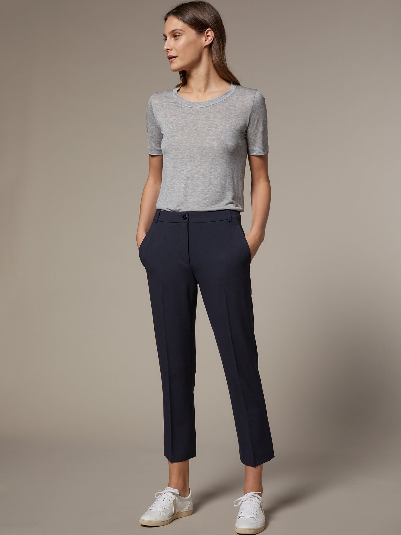 Pantalon cigarette femme