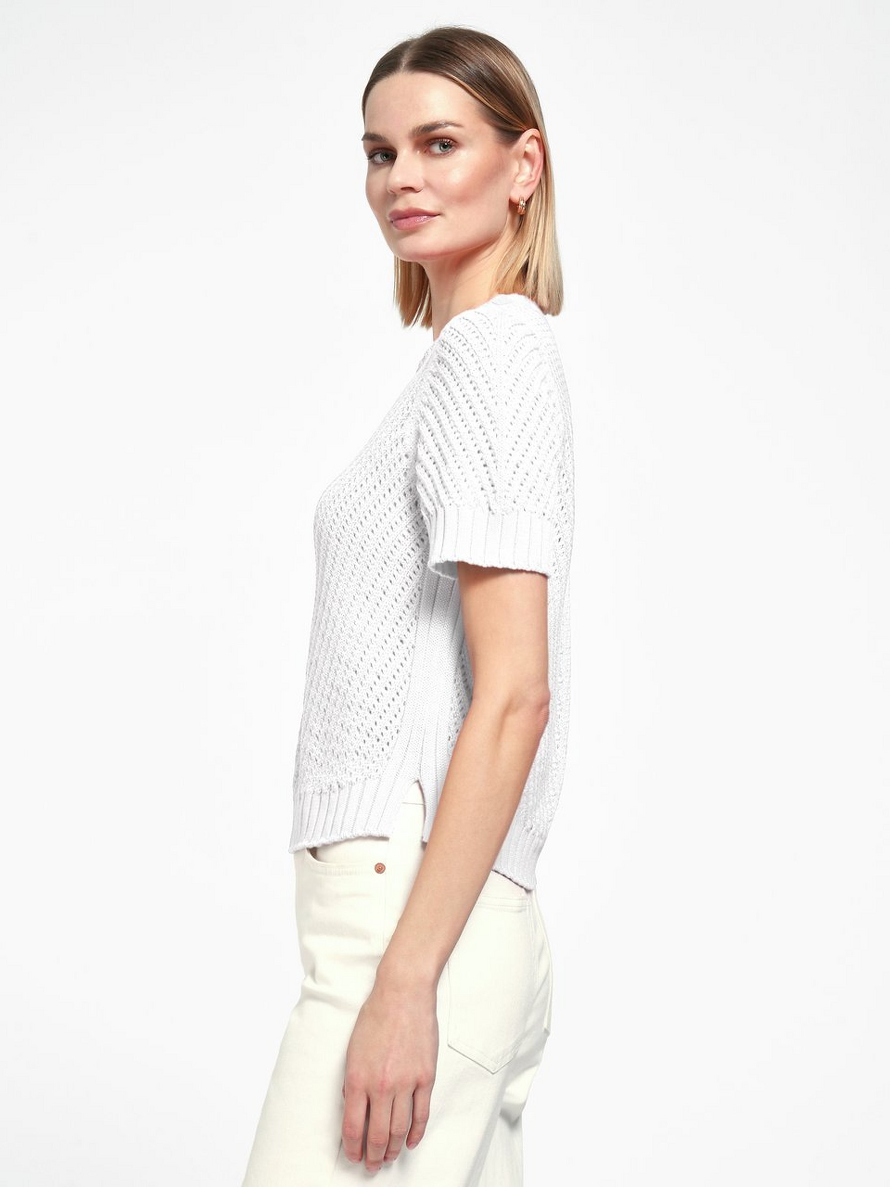 Rundhals-Pullover mit 1/2-Arm