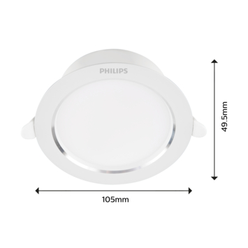 Philips inbouwspot LED Diamond Cut 1x3,5W 2700K warmwit