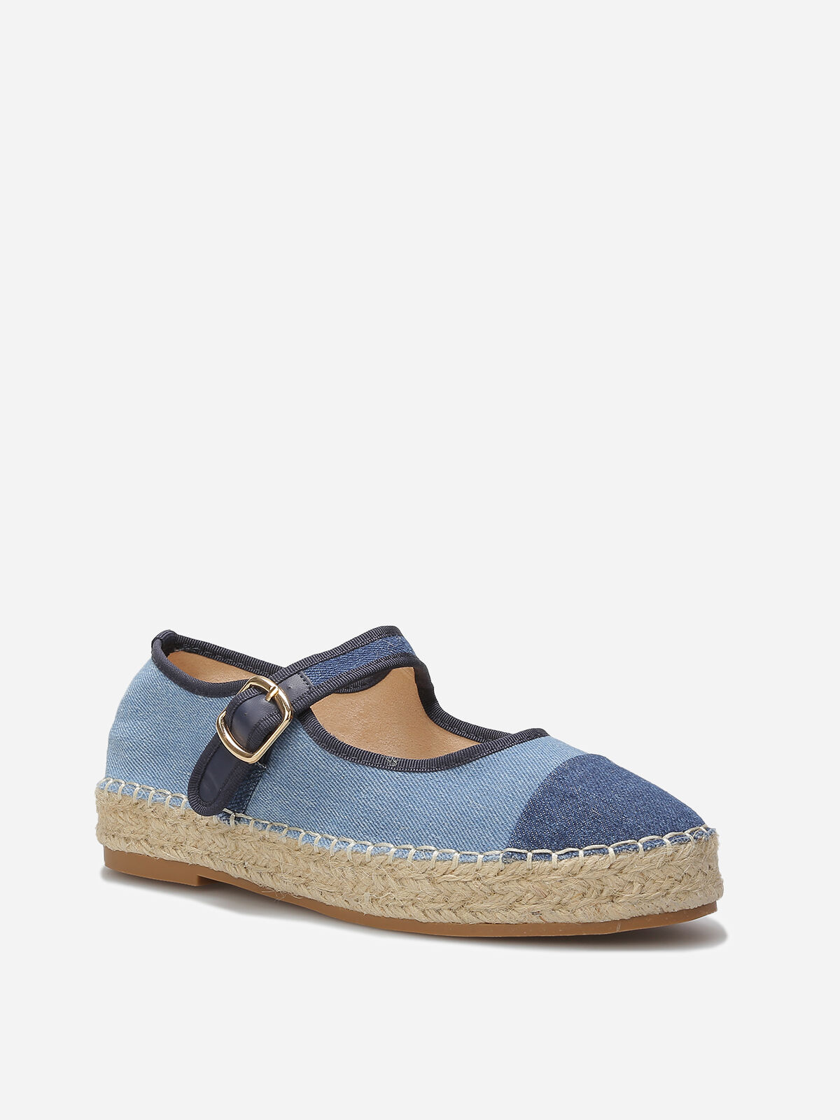 Espadrilles en denim avec bride- Bleu