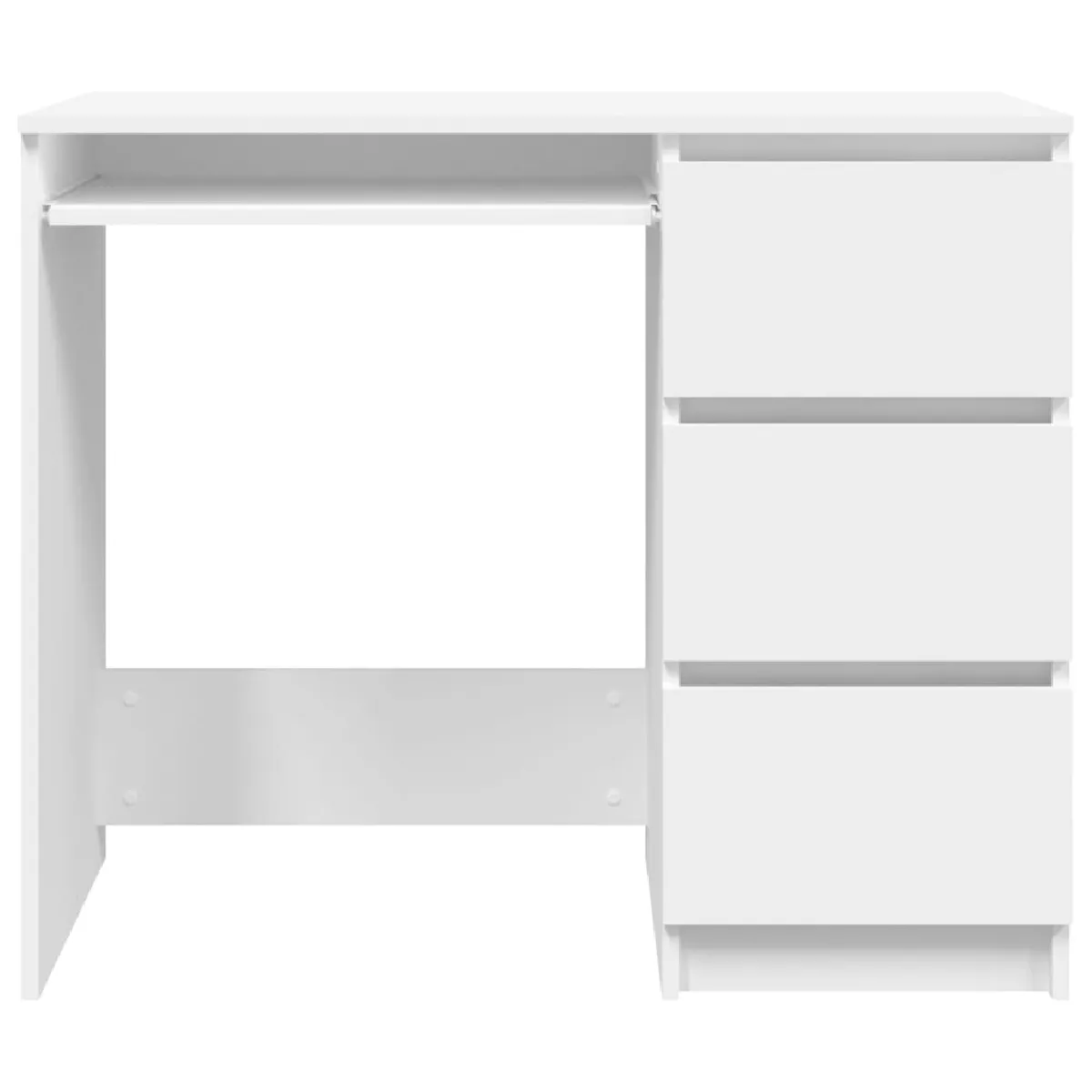 Bureau avec tiroirs helloshop26 - Blanc