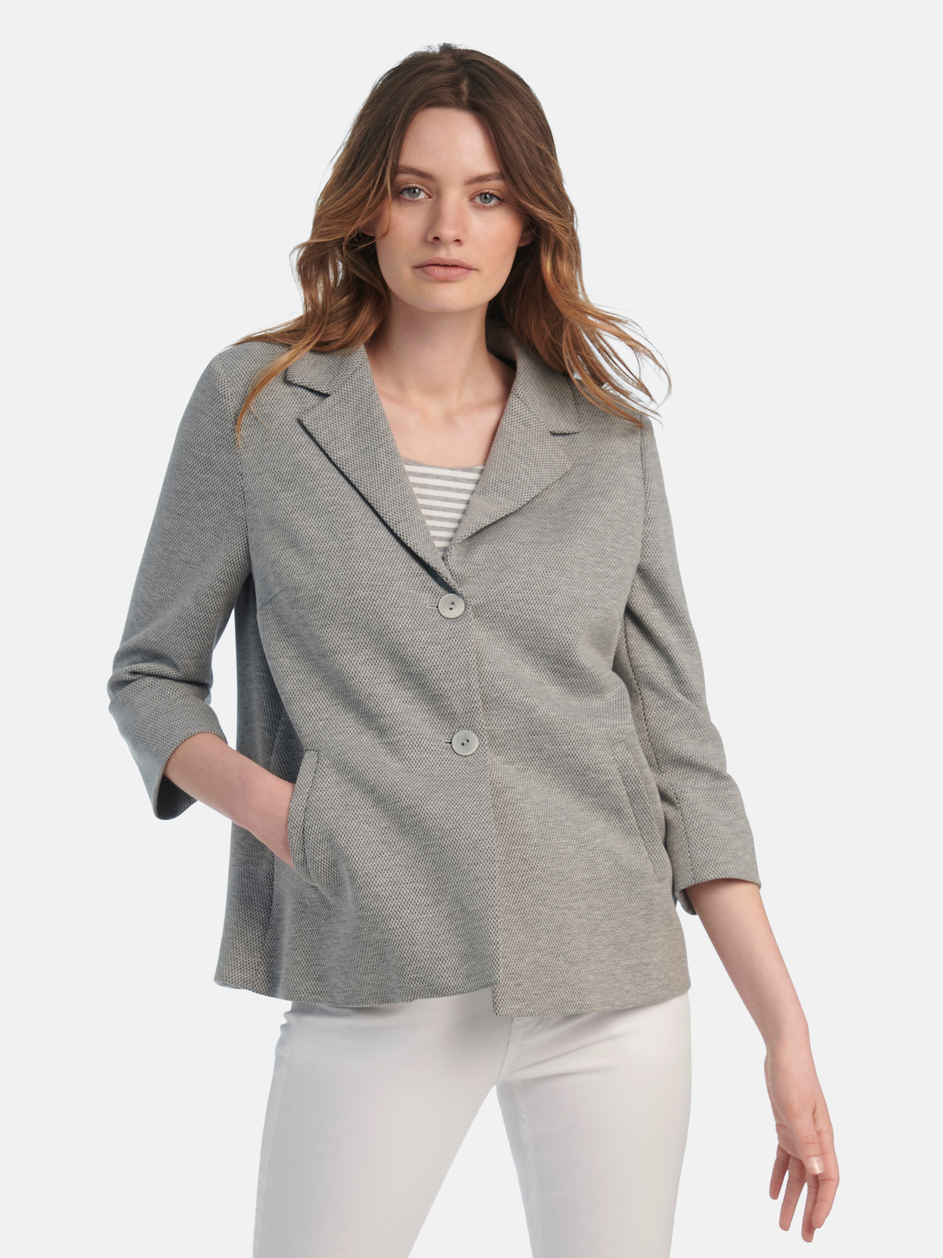 Jersey-Blazer mit 3/4-Arm