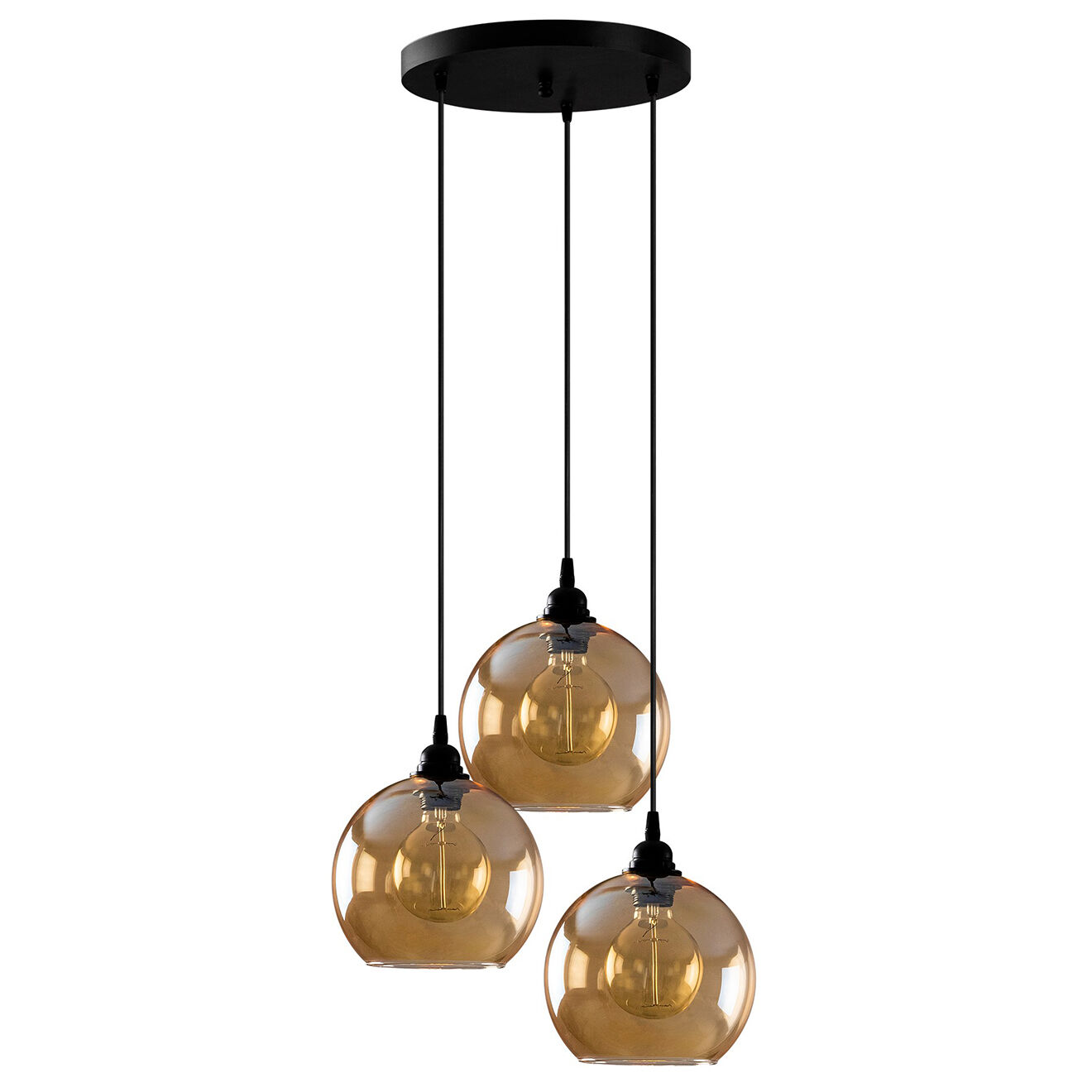 Sheen Suspension Gold doré/noir - 44x44x116 cm