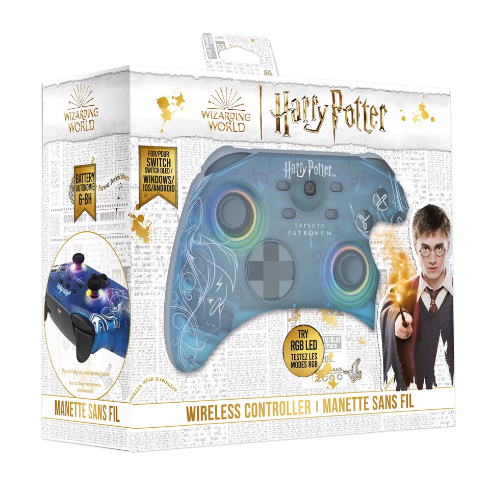 Trade Invaders Harry Potter Expecto Patronum Blue Gamepad Nintendo Switc