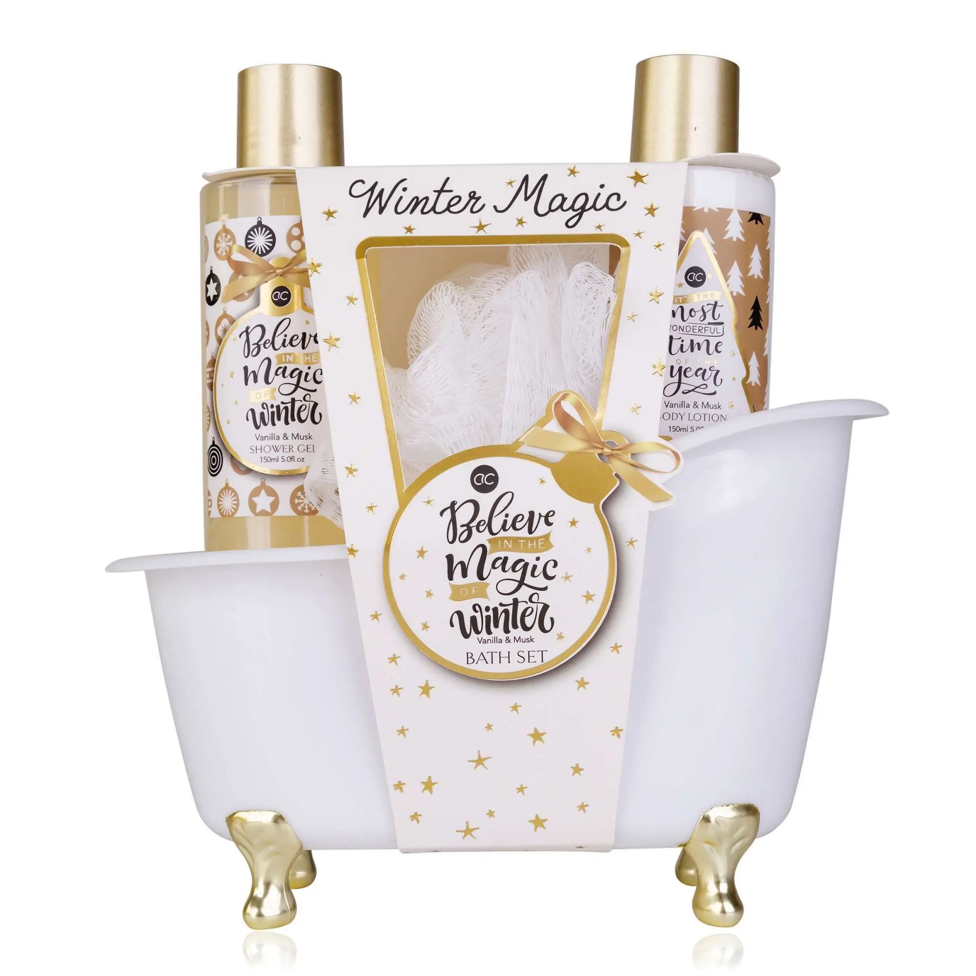 Tentation - Coffret Winter Magic Gel Douche, Lotion Corps & Fleur de Massage- Tentation