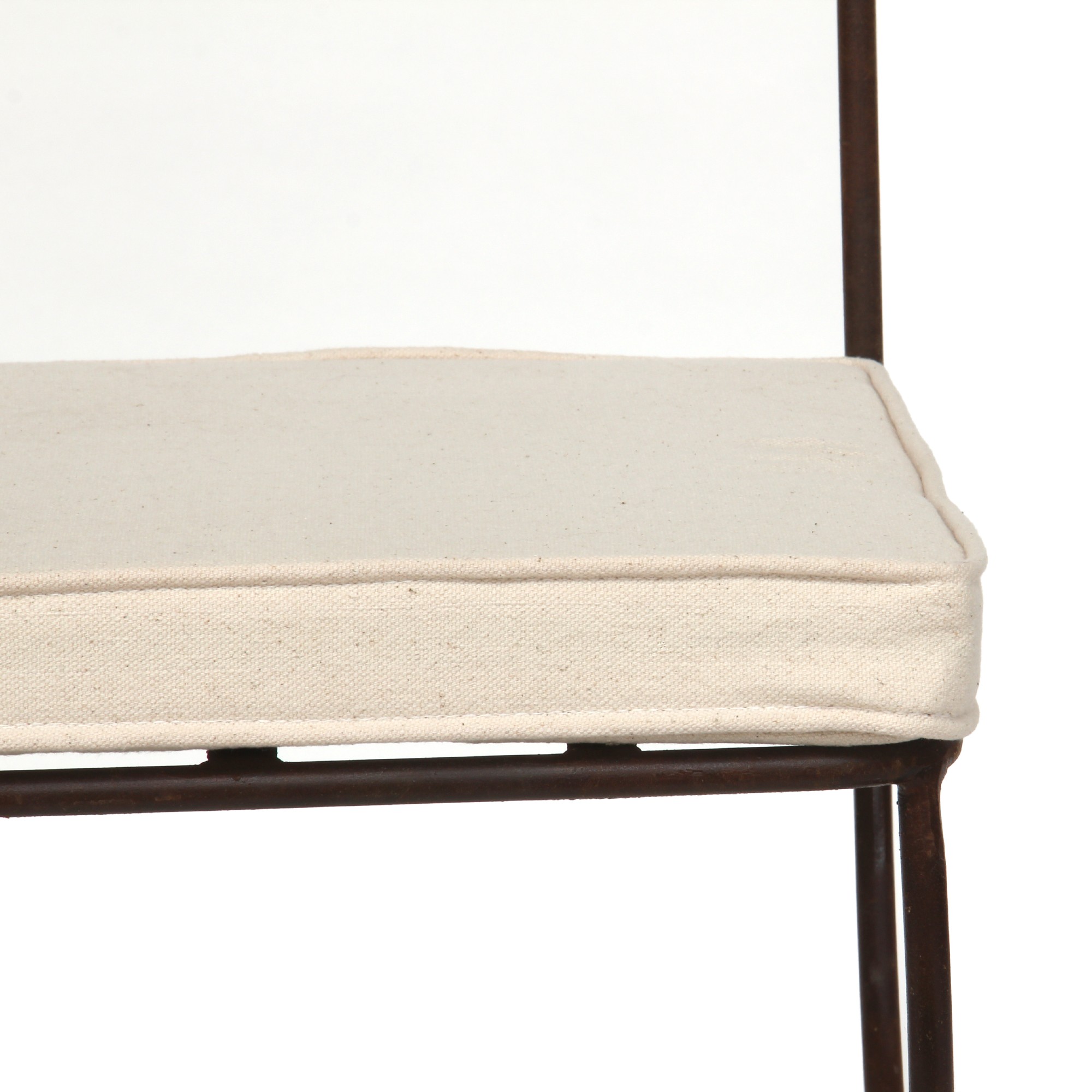 Eisenstuhl 'Mahira' mit Kissen, rostbraun, T 40 cm, B 40 cm, H 102 cm günstig bestellen