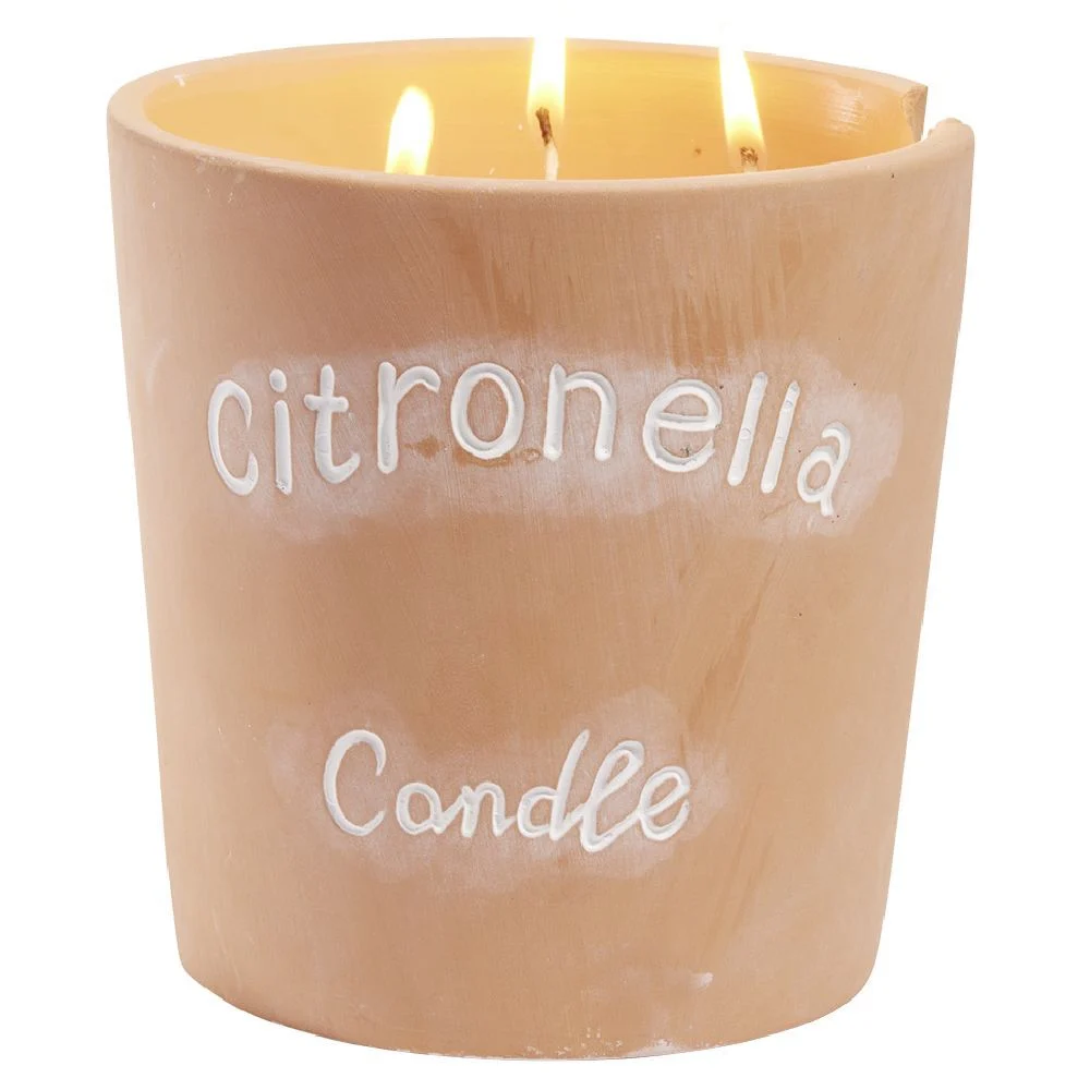 Bougie citronnelle pot terre cuite Ø15xH20cm