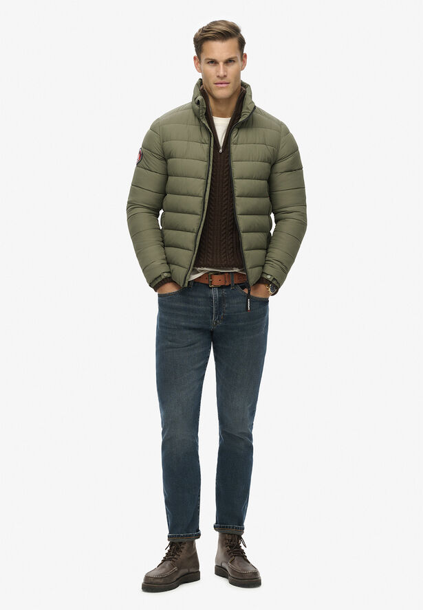 Superdry FUJI EMB PADDED JACKET Dusty olive green