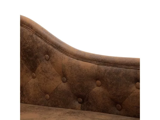 Prolenta Premium - Chaise longue Marron Similicuir daim