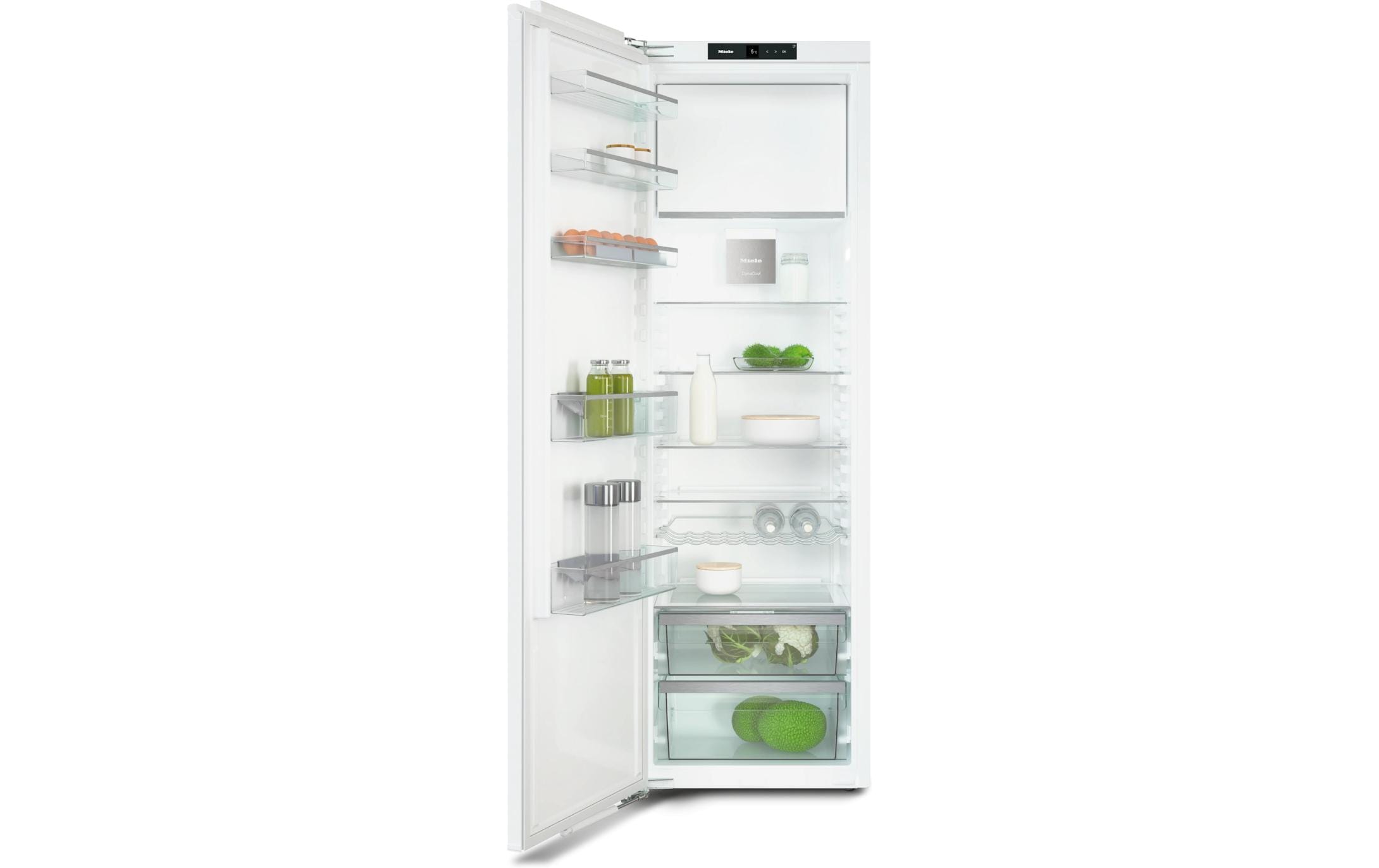 Einbaukühlschrank K 7738 D Links<br>Einbau-Kühlschrank mit grossem Innenraum, wartungsfreier LED-Beleuchtung und 4 Sterne Gefrierfach