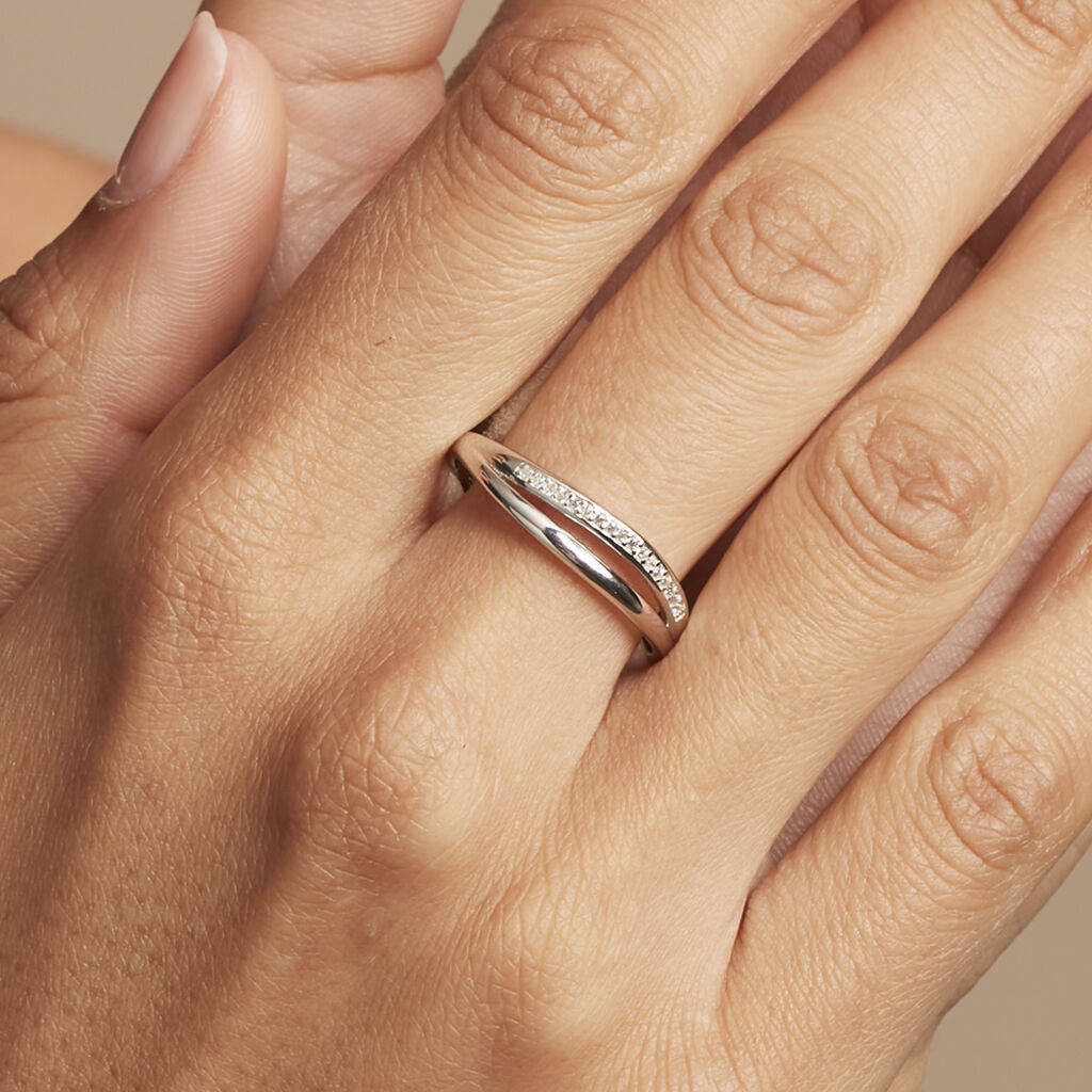 Bague Celimene Argent Blanc Oxyde De Zirconium
