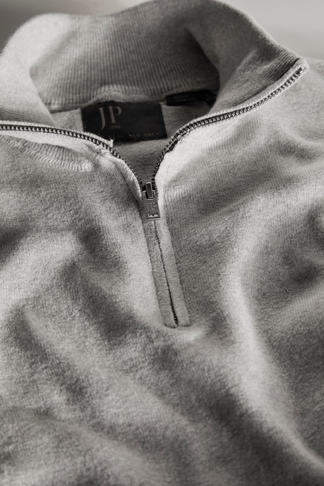 Troyer FLEXNAMIC®, Melange-Strick, Stehkragen mit Zipper