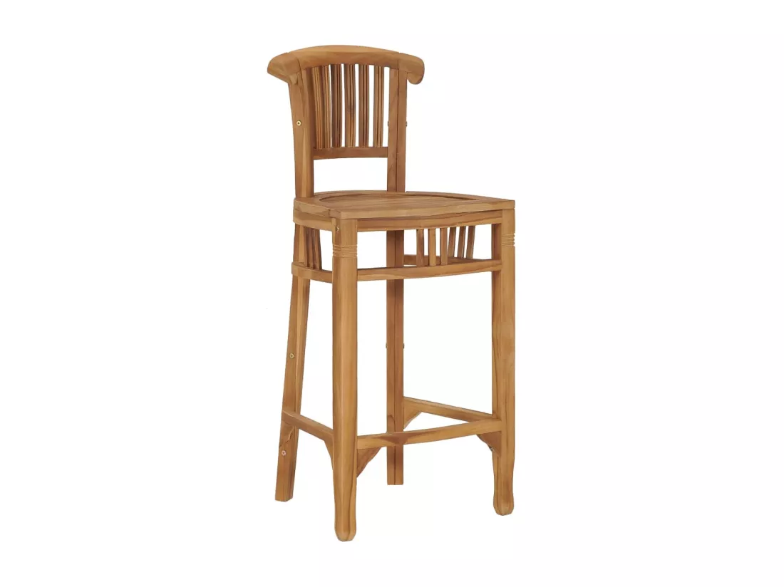Chaise de bar Bois de teck solide