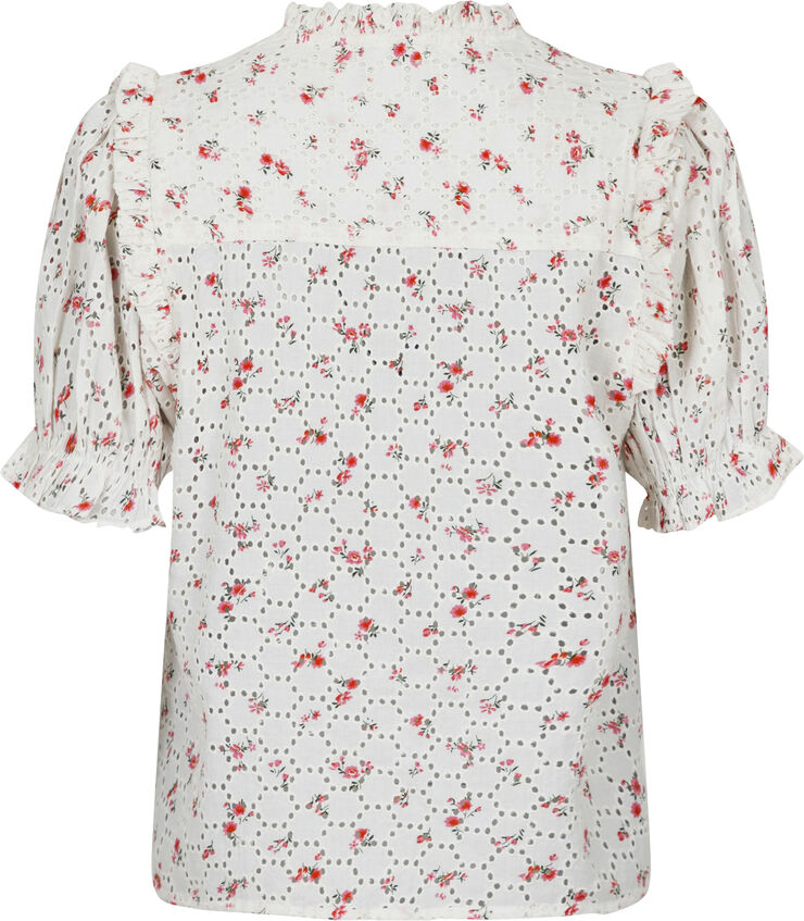 Neo Noir Rosalie Embroidery Rose Blouse Pink