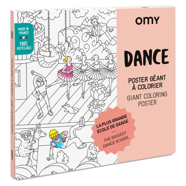Poster géant Dance à colorier Omy