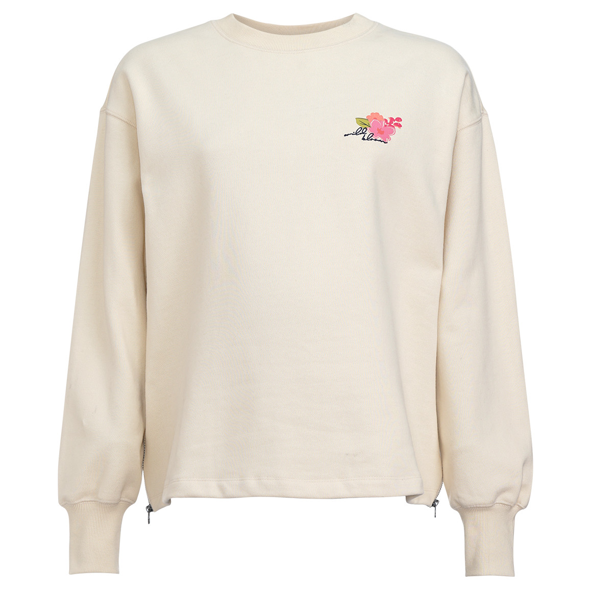 Gina Mama Damen Umstands-Sweatshirt mit floralem Motiv creme