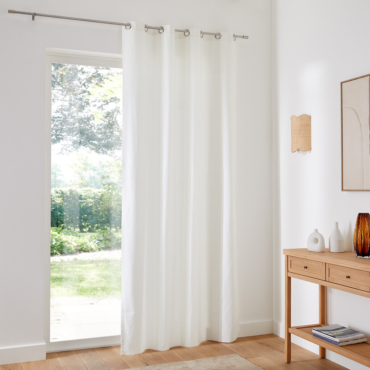 LA REDOUTE INTERIEURS<br>Cortina de algodão com ilhós Cenário