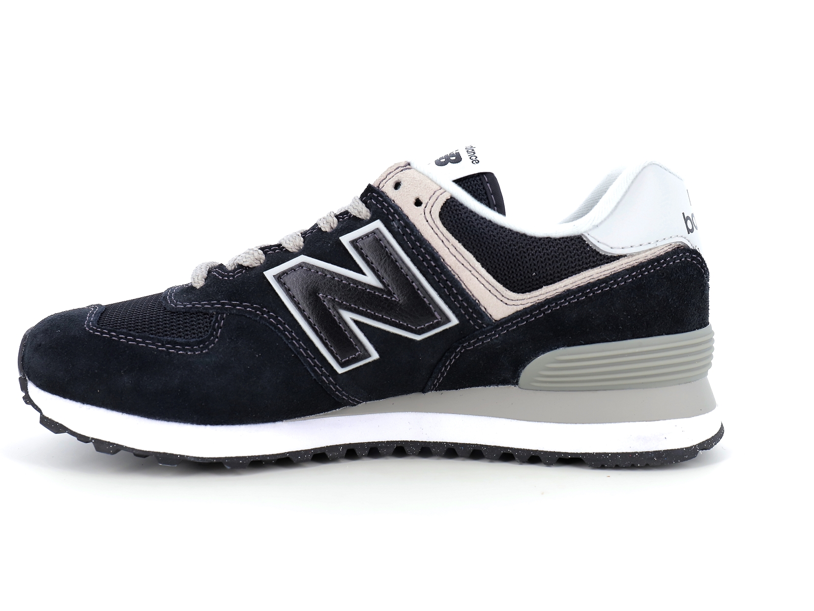 New balance a-ML574EVB Matières combinées Noir Beige
