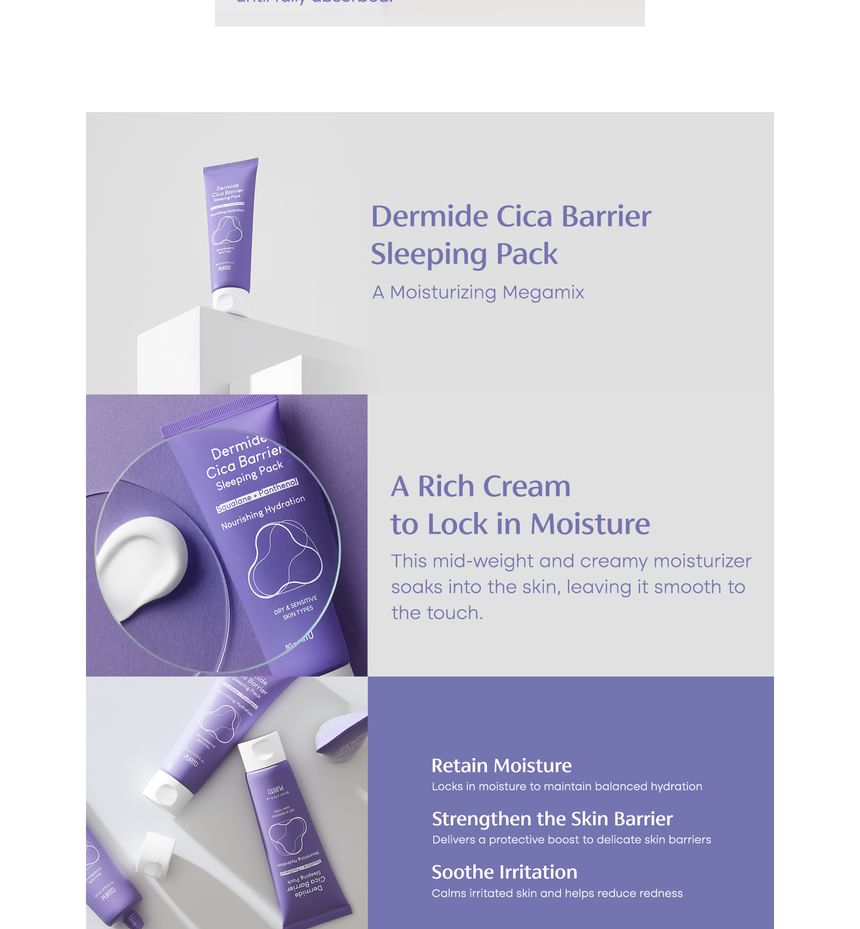 Purito SEOUL - Dermide Cica Barrier Slaappak