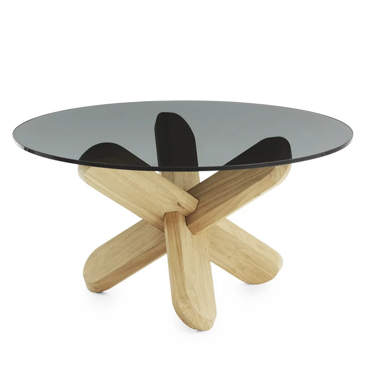 Normann Copenhagen - Ding Couchtisch, Rauchglas / Eiche