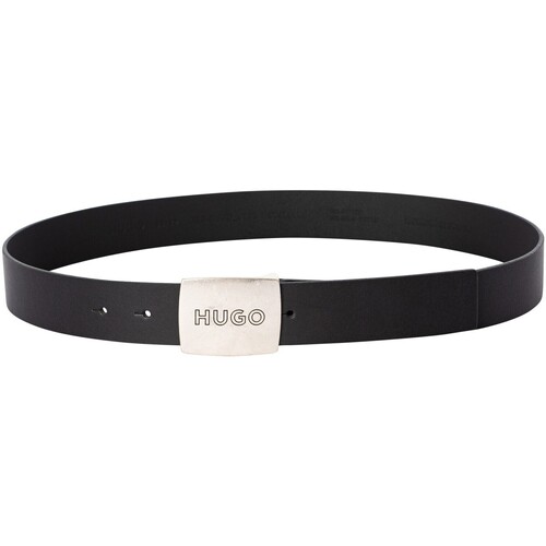 BOSS - Cinturón De Cuero Gro Negro