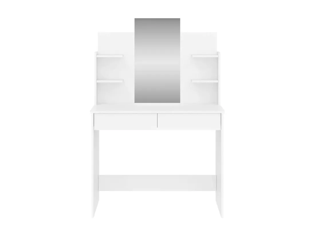 Coiffeuse avec miroir blanc 96x39x142 cm