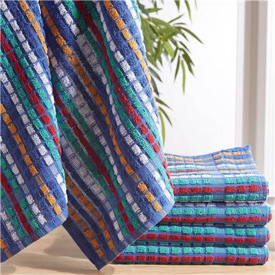 Essuie-mains carrés multicolores - lot de 6