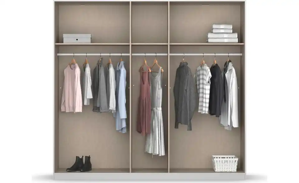 Drehtürenschrank Grau 226 cm 5 Stück