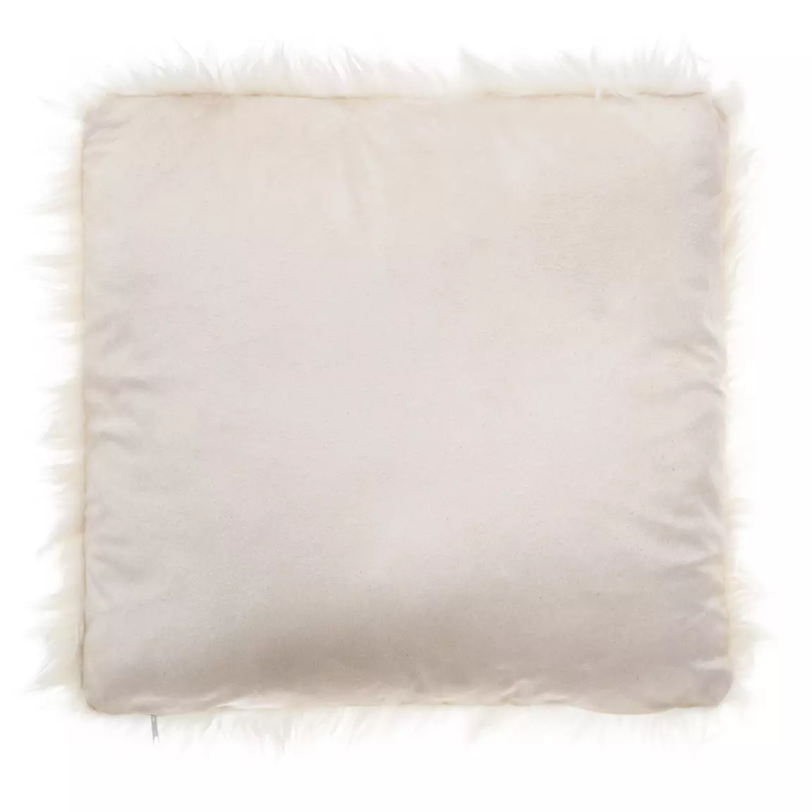 Coussin carré fausse fourrure (40 x 40 cm) Oslo Ivoire