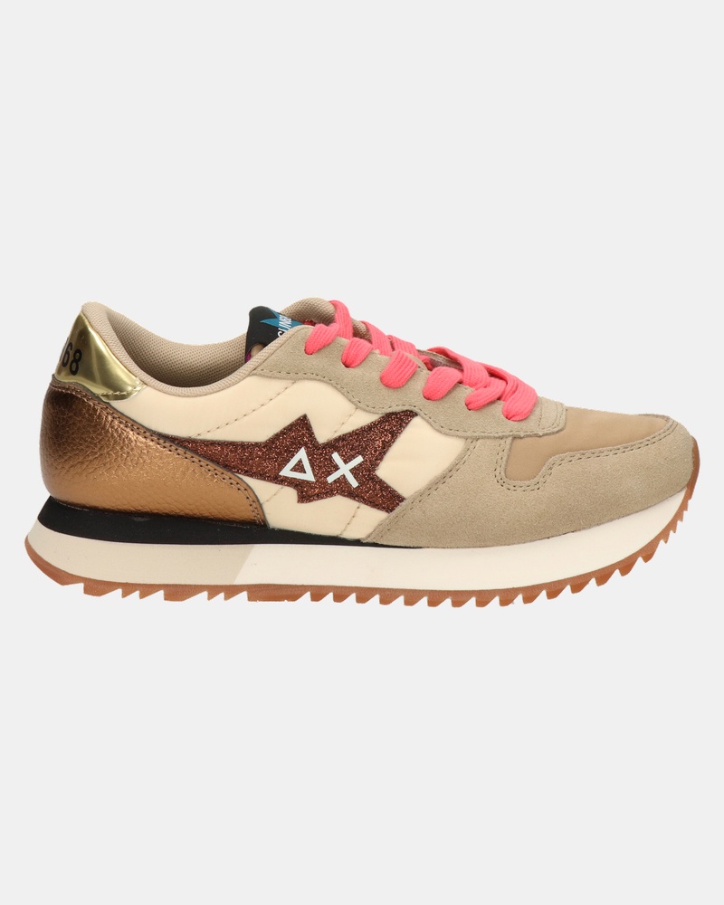 Sun 68 Stargirl Glitter Lage sneakers  - beige