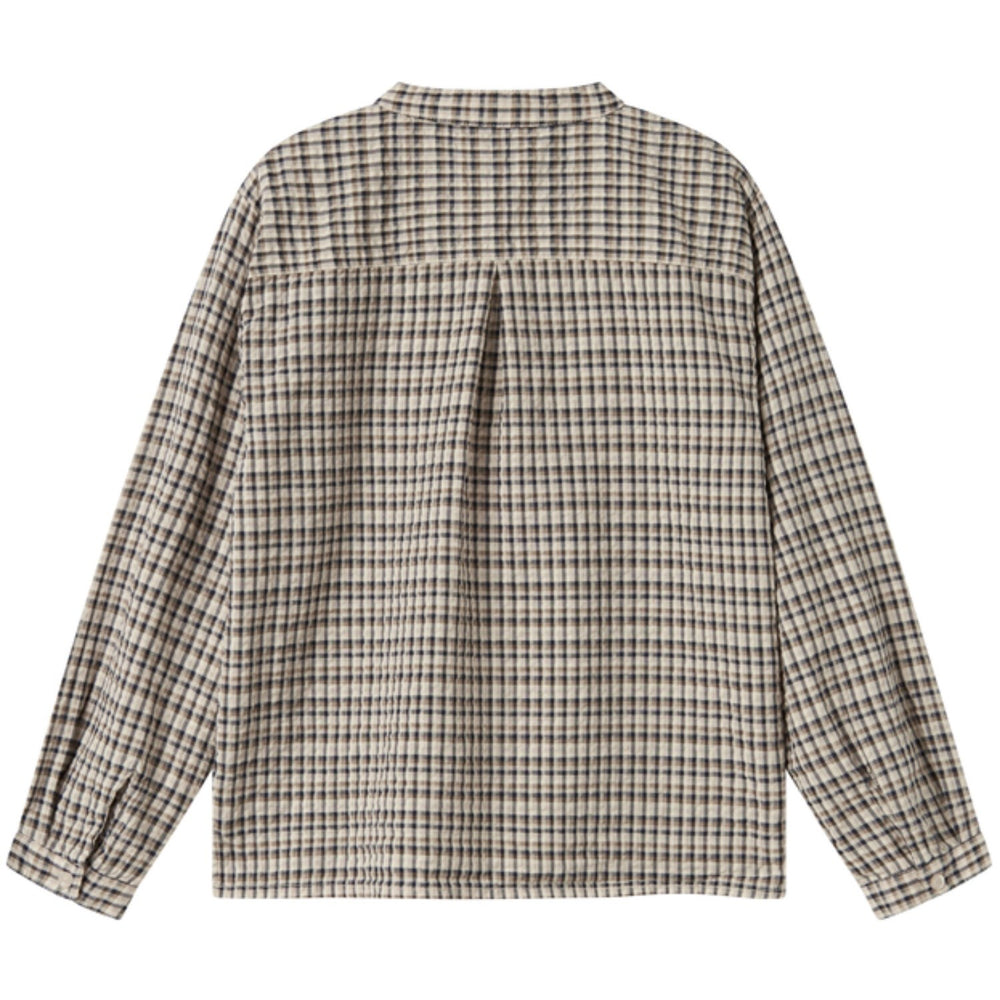 Køb MarMar Seersucker Check Pilot Navy Check Tokyo Skjorte