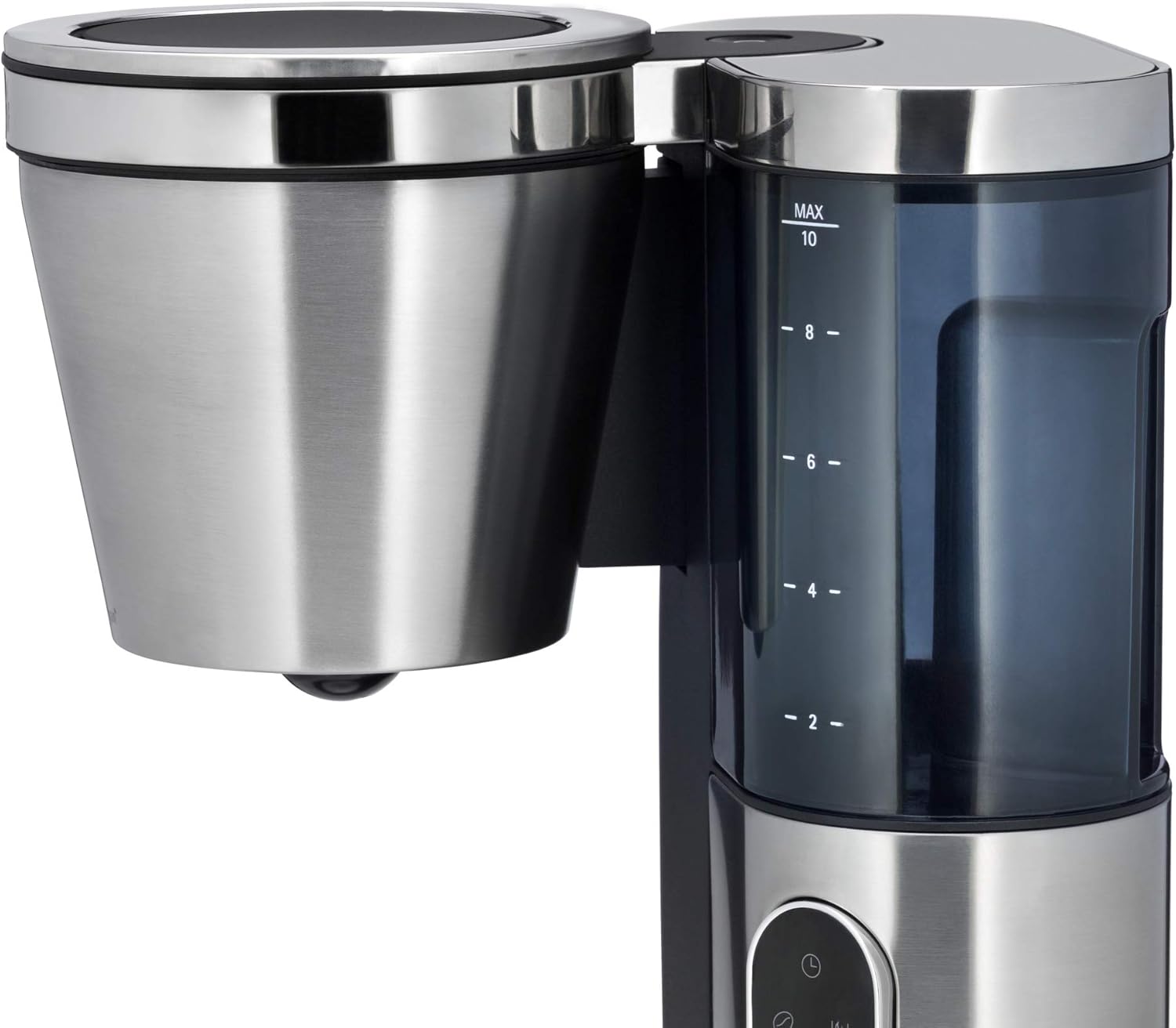 WMF Lumero Filterkaffeemaschine mit Glaskanne, Filterkaffee, 10 Tassen, Timerfunktion, Warmhalteplatte, Kaffeemaschine mit abnehmbaren Wassertank, Abschaltautomatik, 1000 W