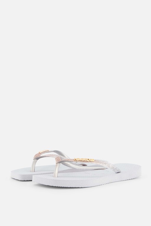 Havaianas Square Glitter Slippers grijs Rubber